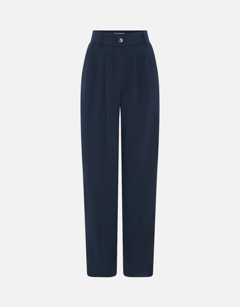 Cinnamon Straight Leg Trousers in Navy