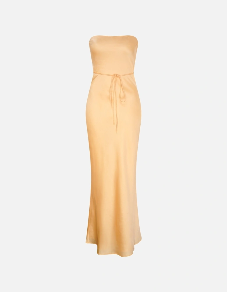 Amdra Strapless Dress in Yellow