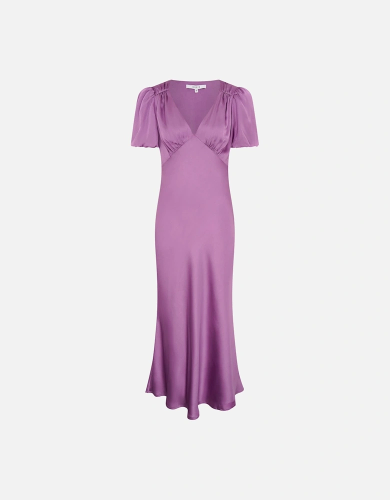 Rosie Puff Sleeve Dress in Lavender