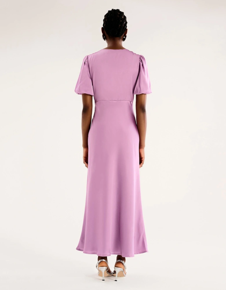 Rosie Puff Sleeve Dress in Lavender