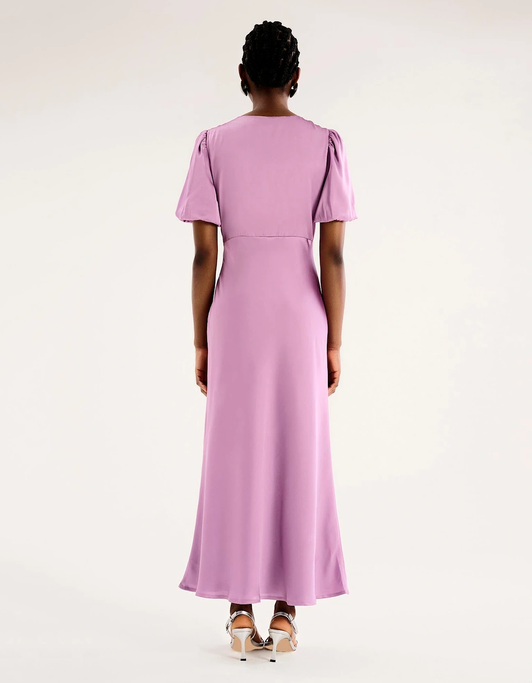 Rosie Puff Sleeve Dress in Lavender