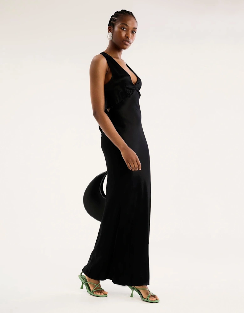 Nova Tie Back Dress in Black