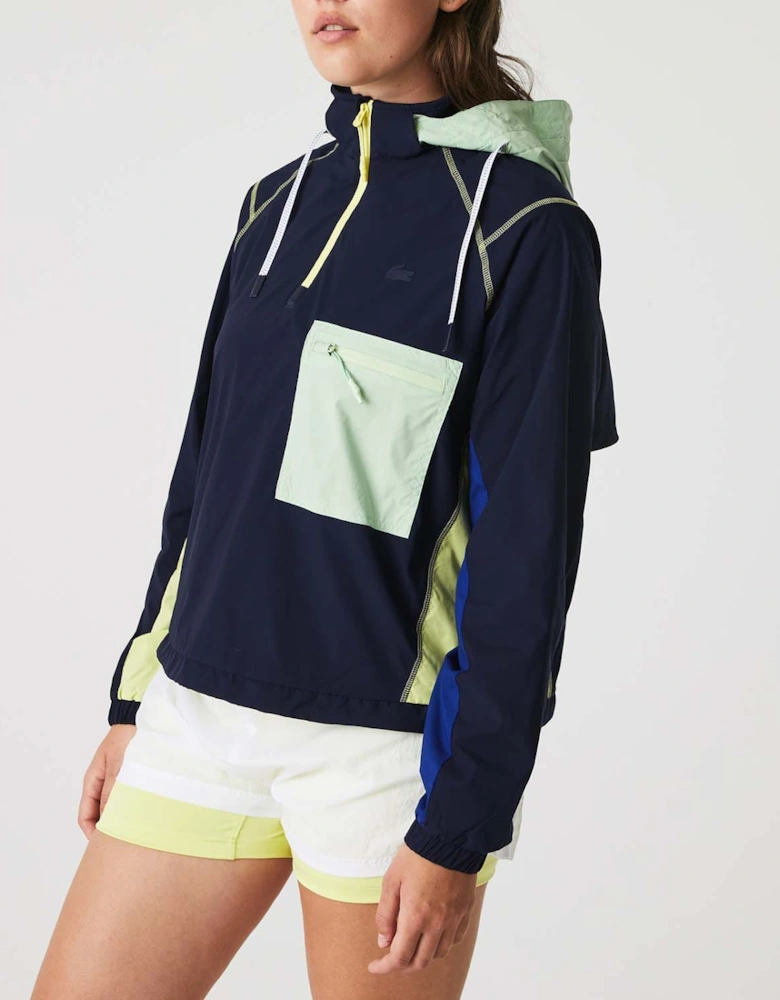 Colourblock Accents Pullover Windbreaker Jacket