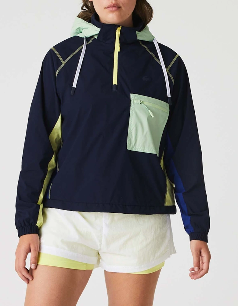 Colourblock Accents Pullover Windbreaker Jacket