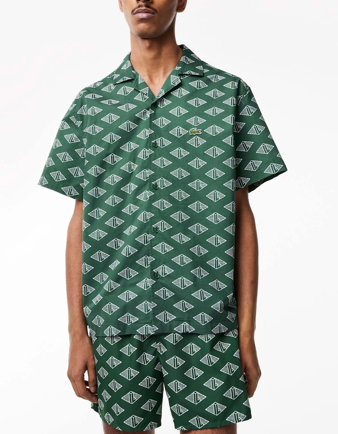 Short Sleeve Monogram Print Shirt, 6 of 5