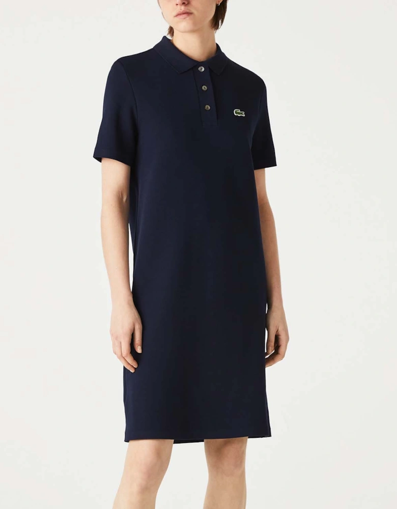 Stretch Cotton Piqué Polo Dress