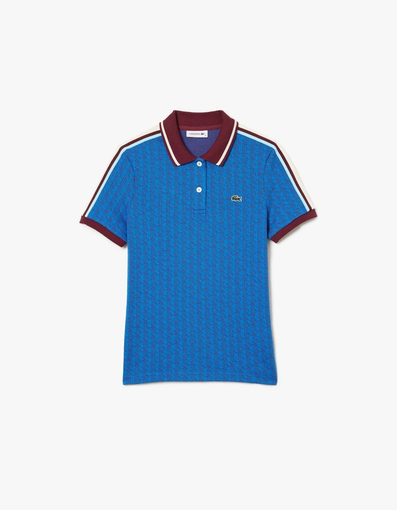 Slim Fit Monogram Jacquard Polo Shirt