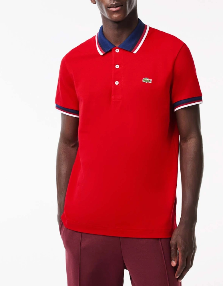 Regular Fit Stretch Mini Piqué Polo Shirt