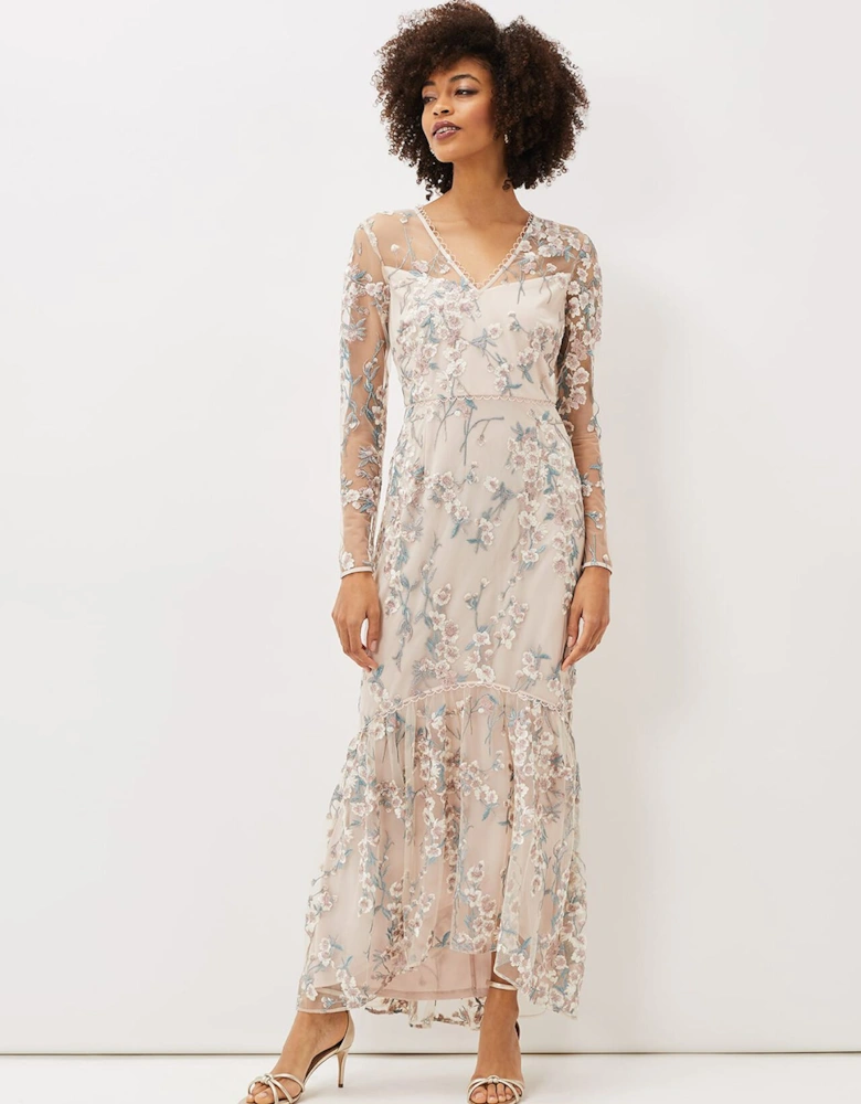 Trisha Embroidered Maxi Dress
