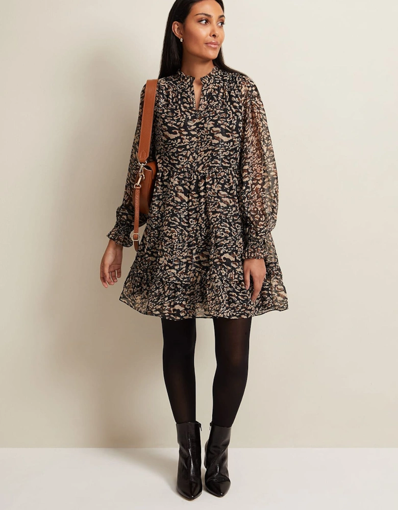 Petite Shreya Leopard Swing Dress