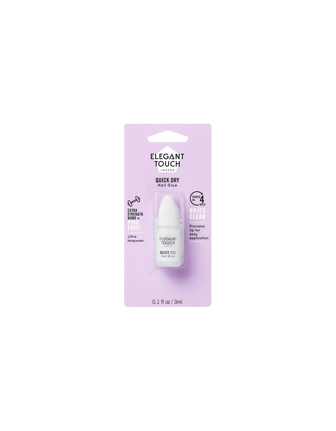 Quick Dry Nail Glue 3ml - Elegant Touch, 2 of 1