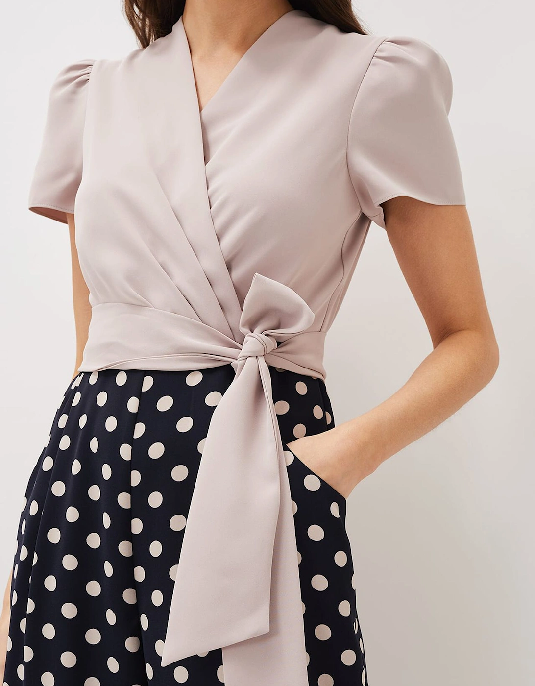 Eloise Spot Print Wide Leg Jumpsuit