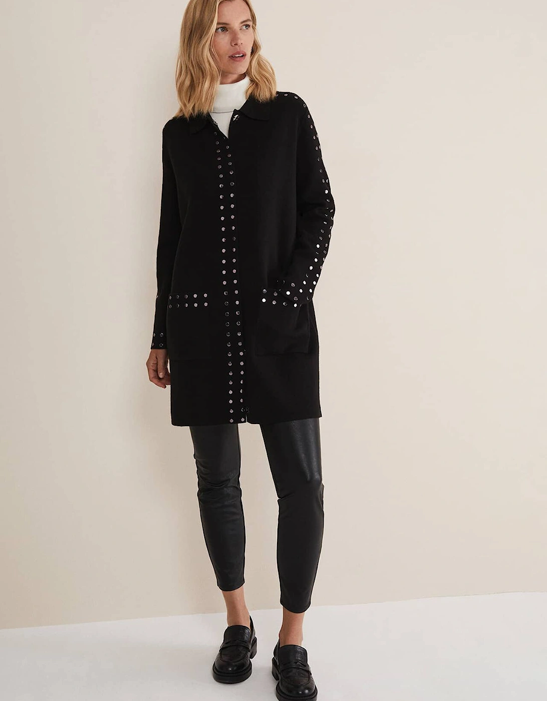 Cassidy Black Knitted Coat