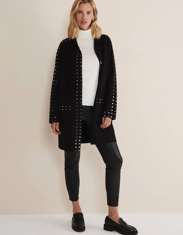 Cassidy Black Knitted Coat