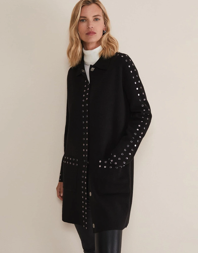 Cassidy Black Knitted Coat