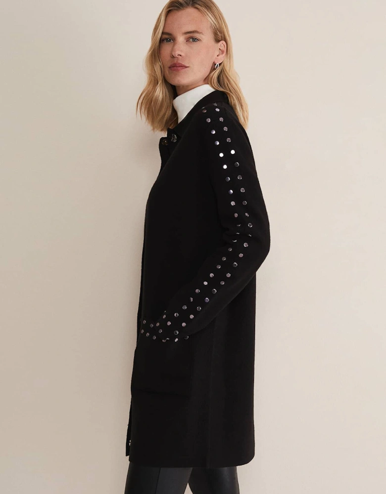 Cassidy Black Knitted Coat