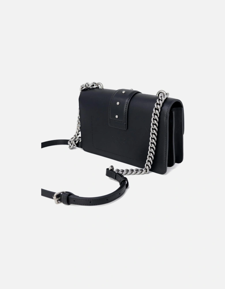 Love Birds Mini Bag Leather Chain Handbag Women Black