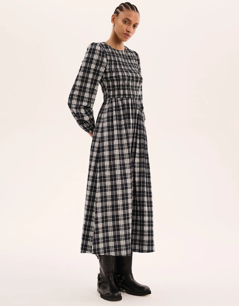 Saint Dress in Mono Check