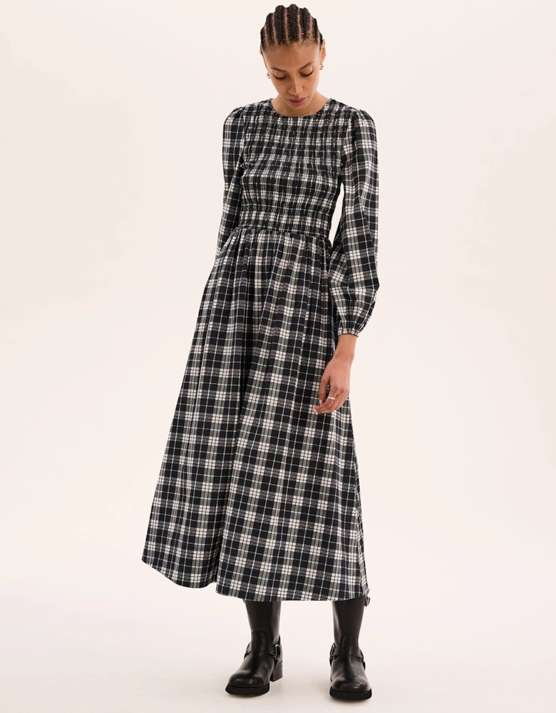 Saint Dress in Mono Check