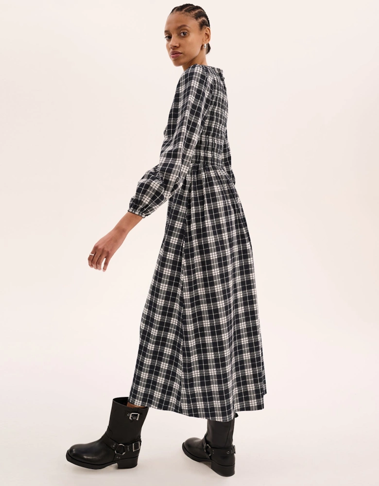 Saint Dress in Mono Check