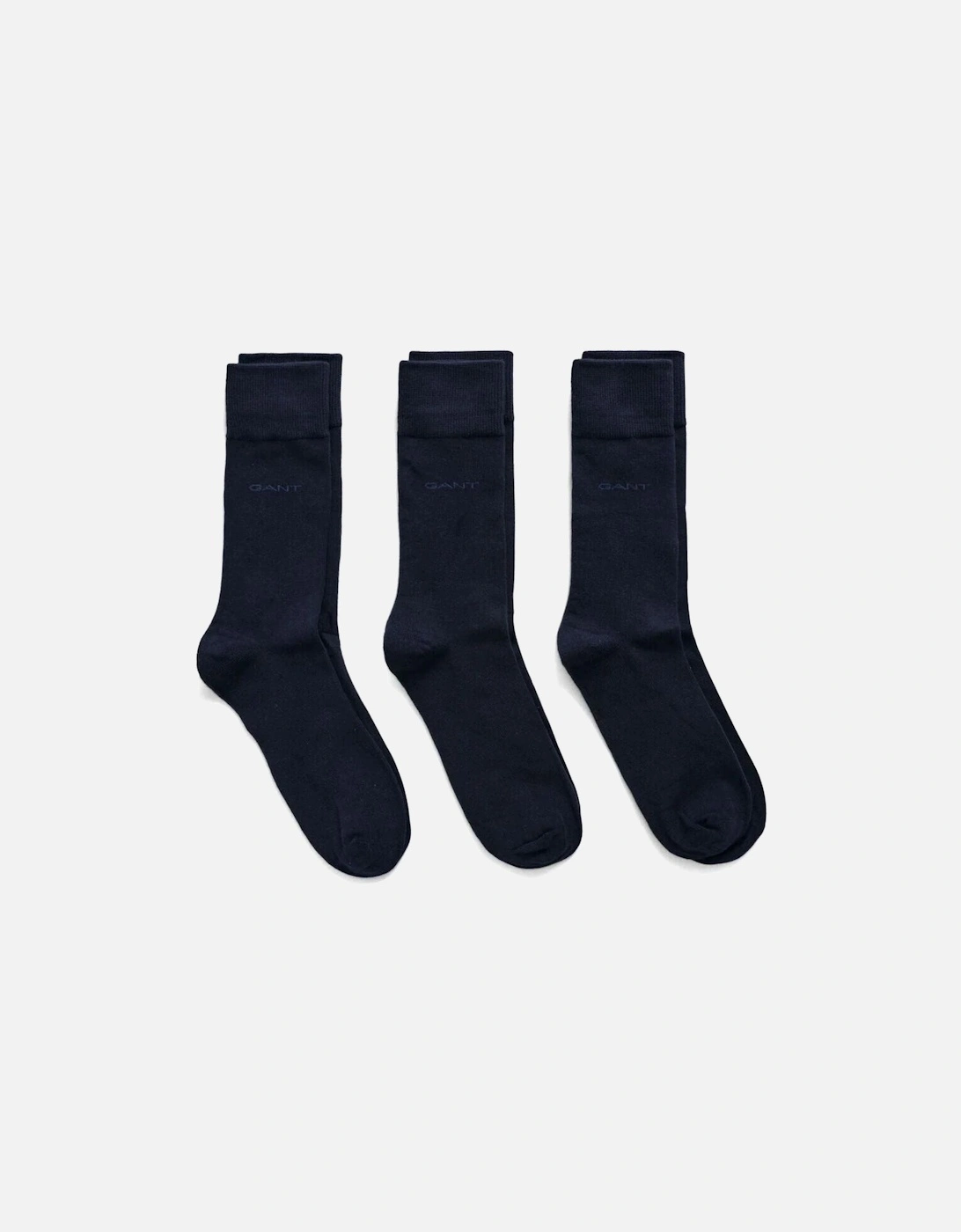 3-Pack Soft Cotton Socks, Navy