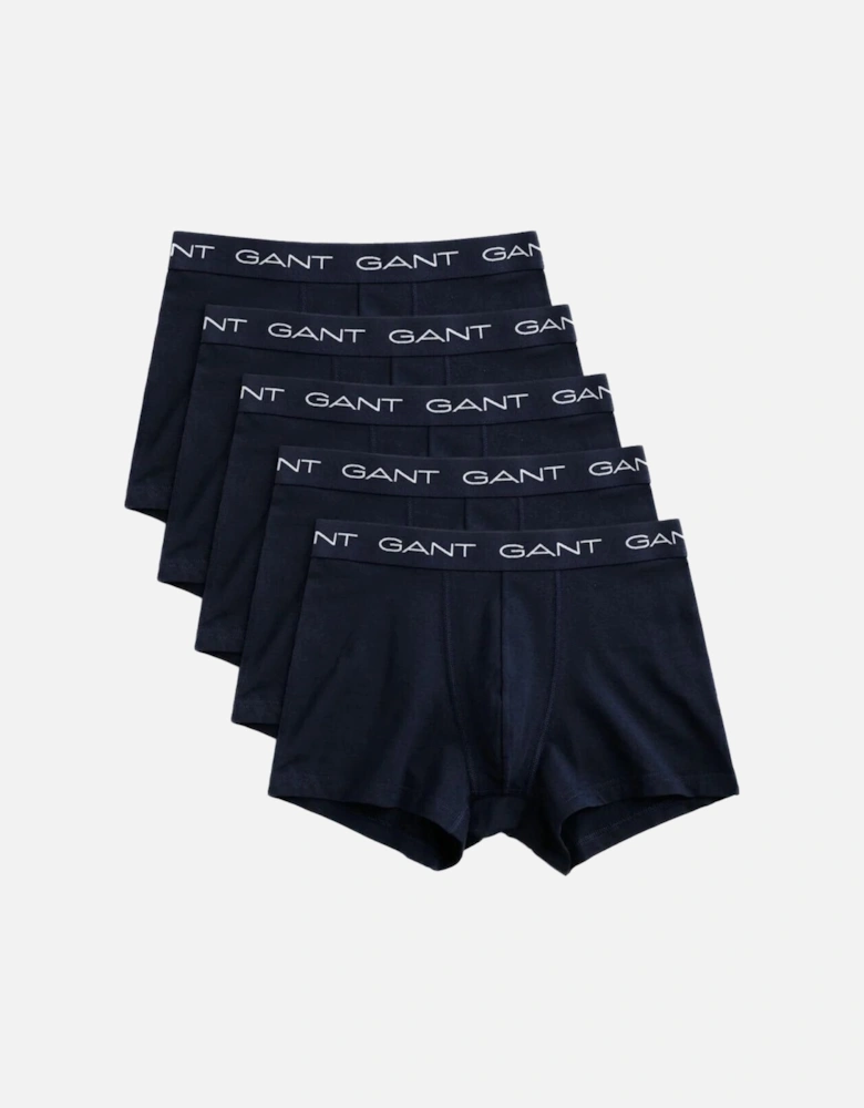 5-Pack Classic Logo Boxer Trunks, Navy