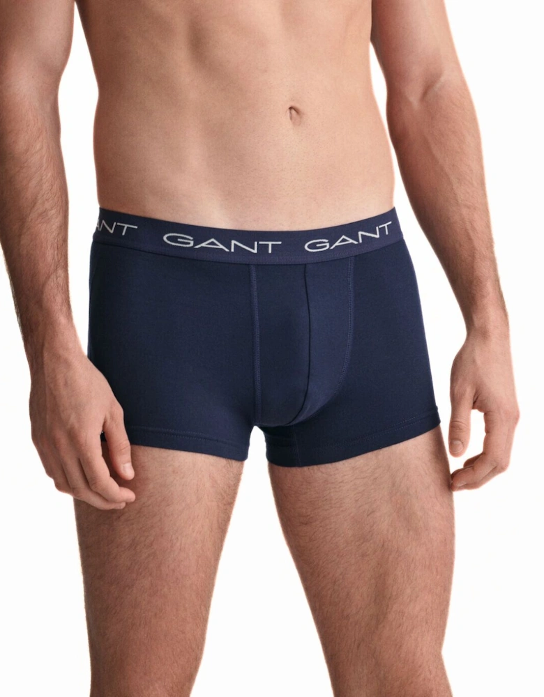 5-Pack Classic Logo Boxer Trunks, Navy