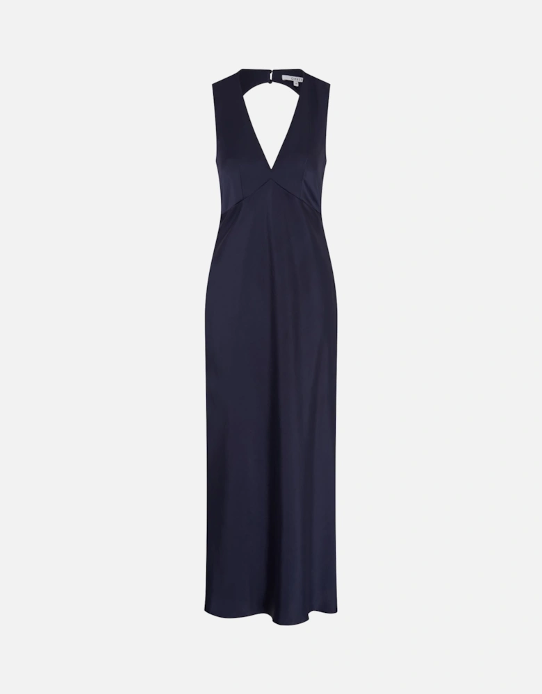 Nova Tie Back Dress in Navy