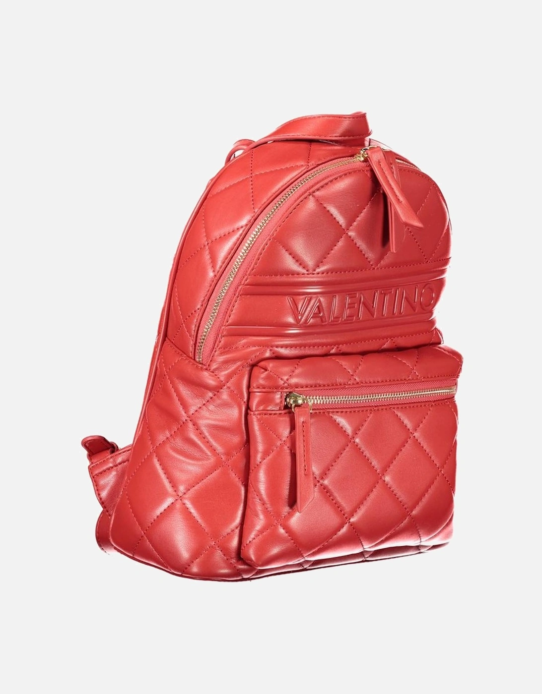 Quilted Leather Shoulder Bag with Chain Strap Women - Red Handbags