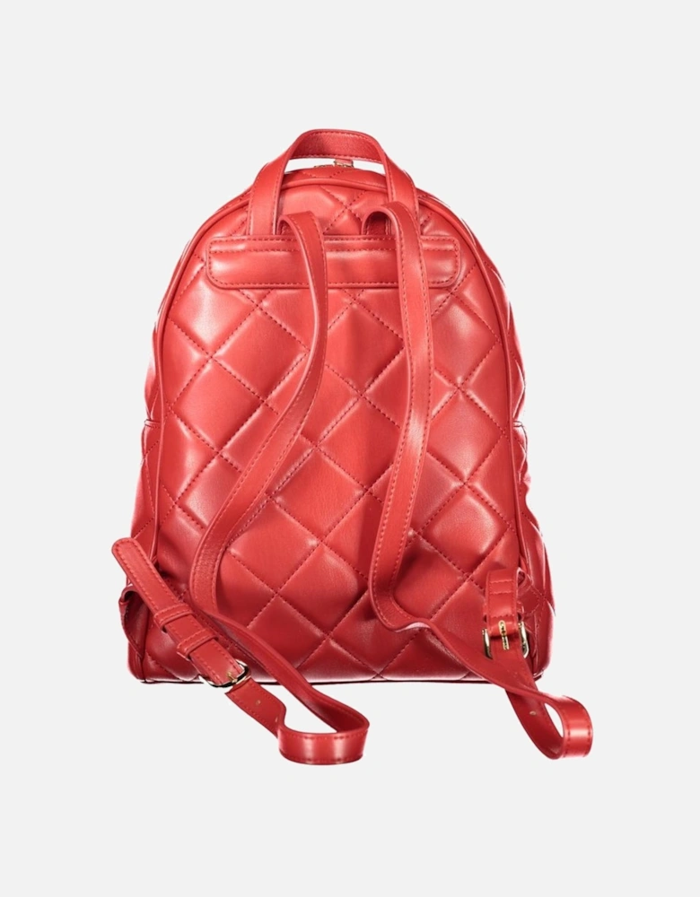 Quilted Leather Shoulder Bag with Chain Strap Women - Red Handbags