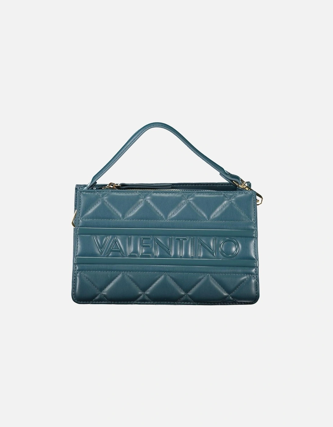 Women's Valentino Bags Teal Quilted Shoulder Bag  Valentino Women's PU Leather Handbag with Detachable Strap  Valentino Logo - Green - Size: ONE size