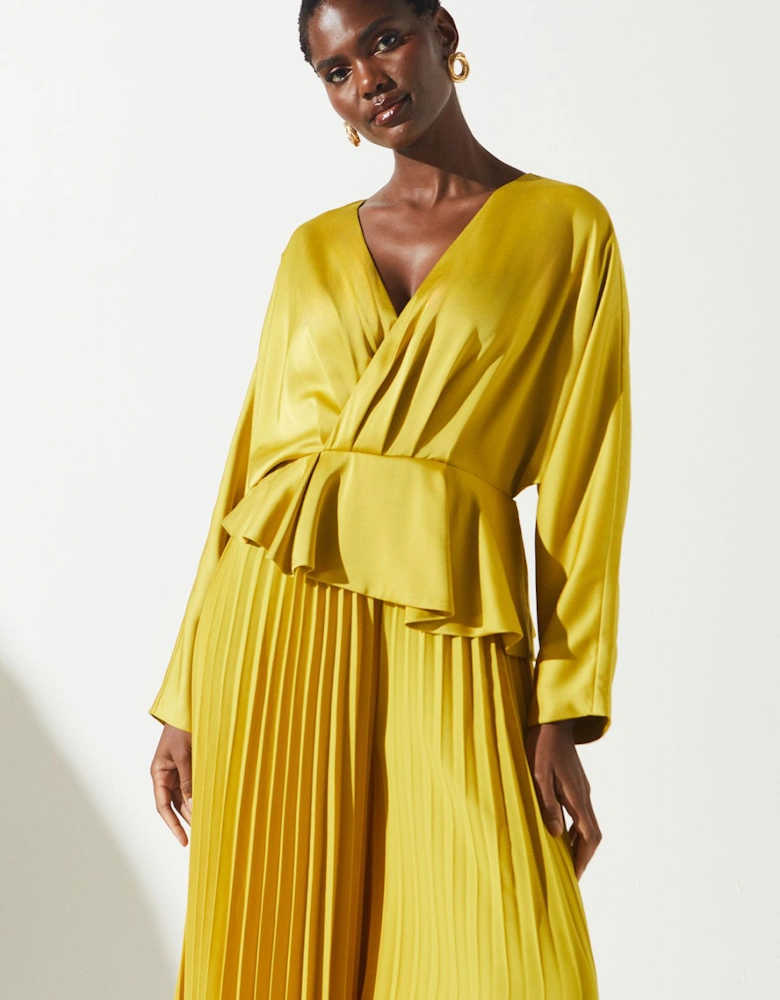 Crepe Pleated Jumpsuit