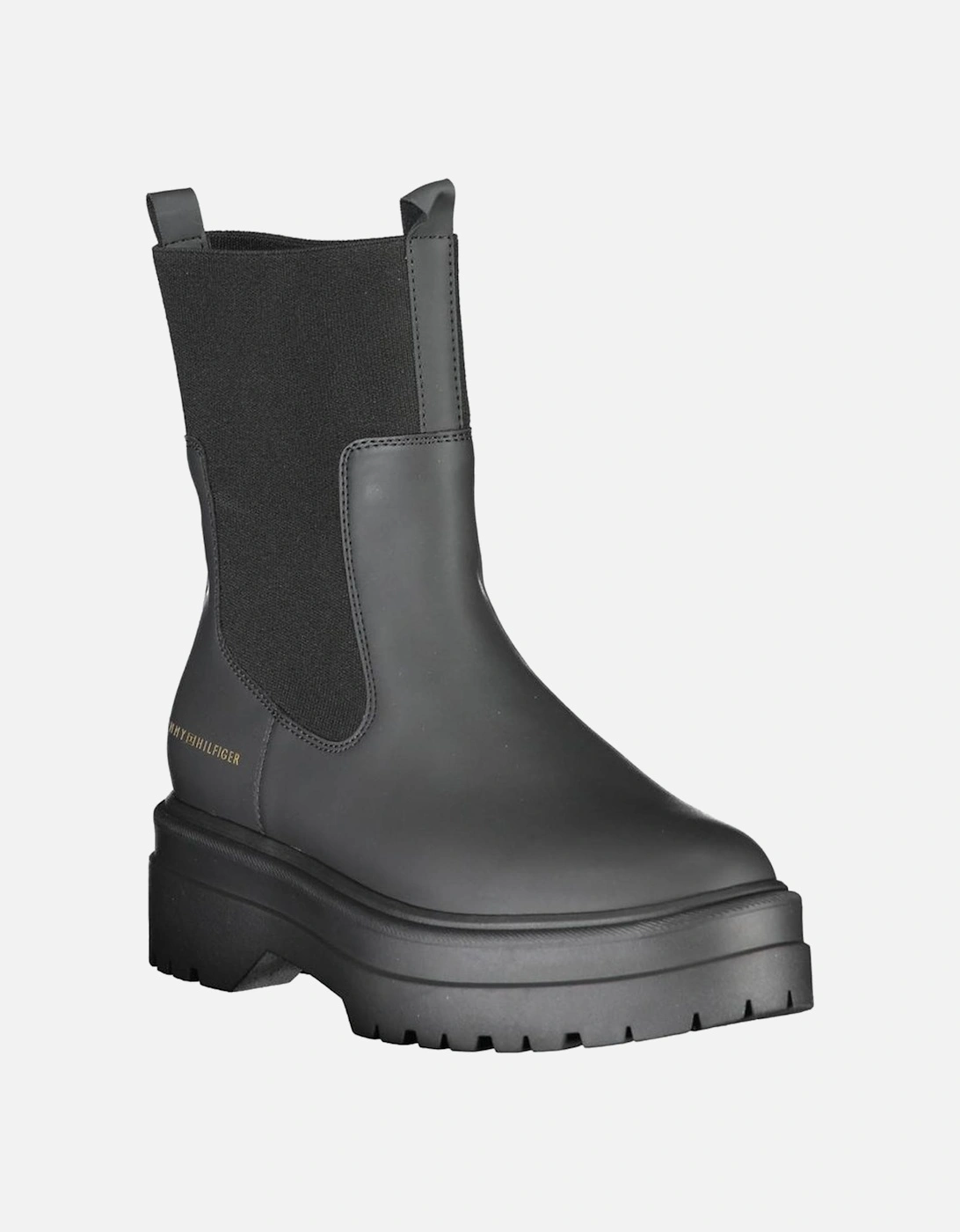 Ankle Boot with Side Elastic and Contrast Details Women - Black