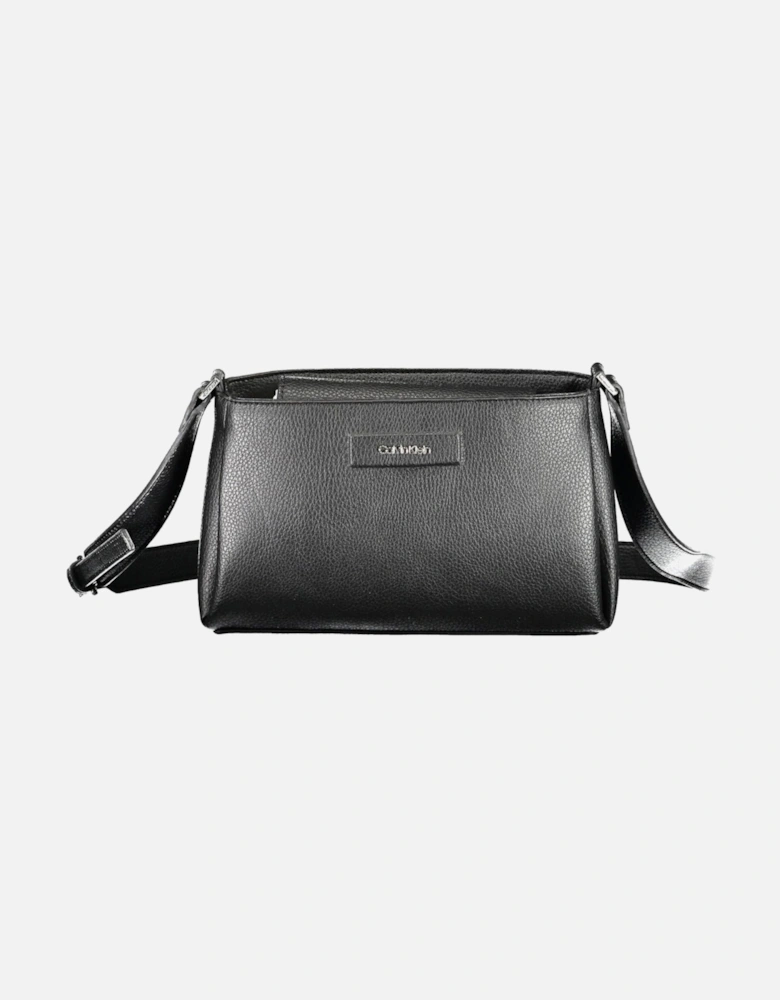 Recycled Polyester Shoulder Bag with Adjustable Strap Women - Black