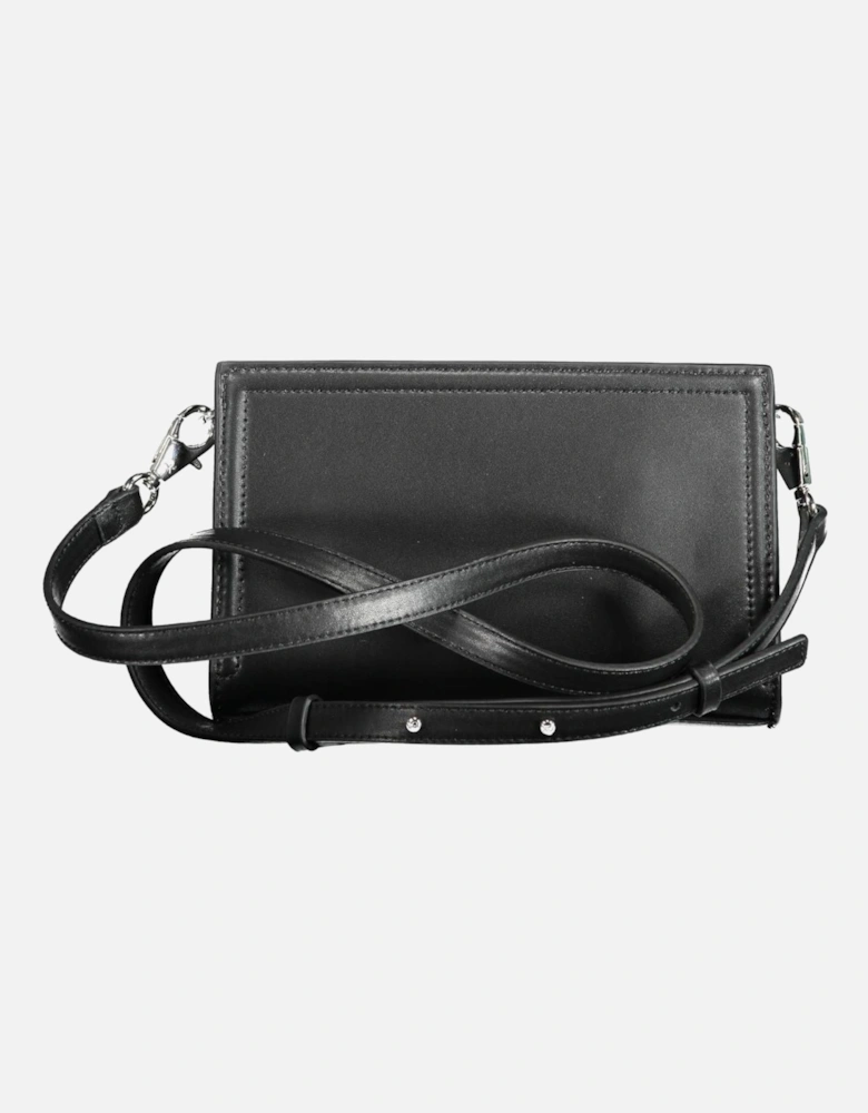 Recycled Polyester Shoulder Bag with Detachable Strap Women - Black