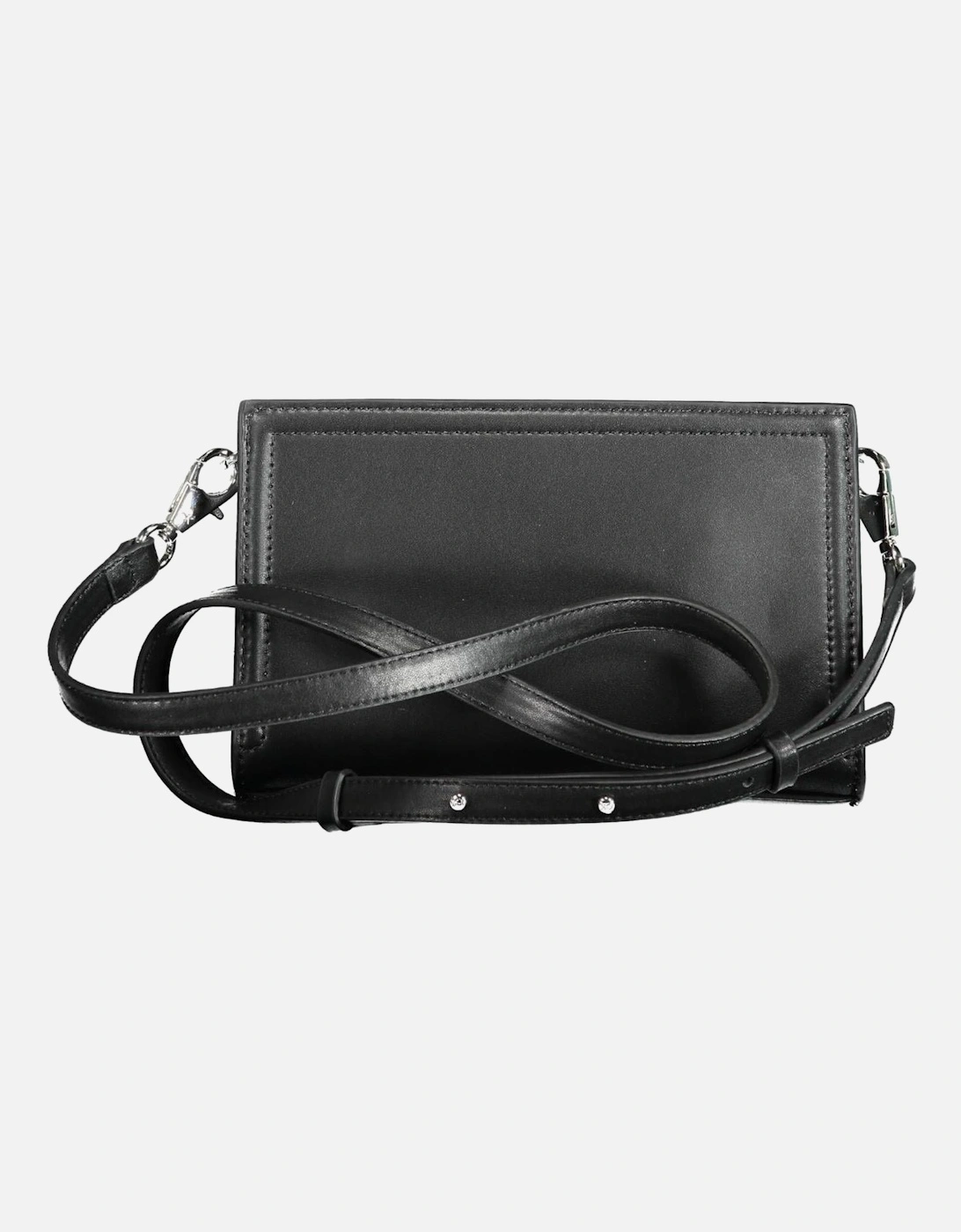 Recycled Polyester Shoulder Bag with Detachable Strap Women - Black
