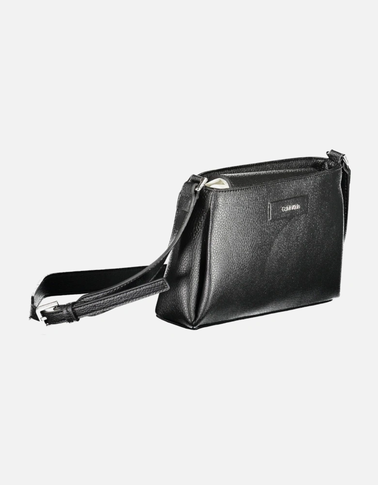 Recycled Polyester Shoulder Bag with Adjustable Strap Women - Black