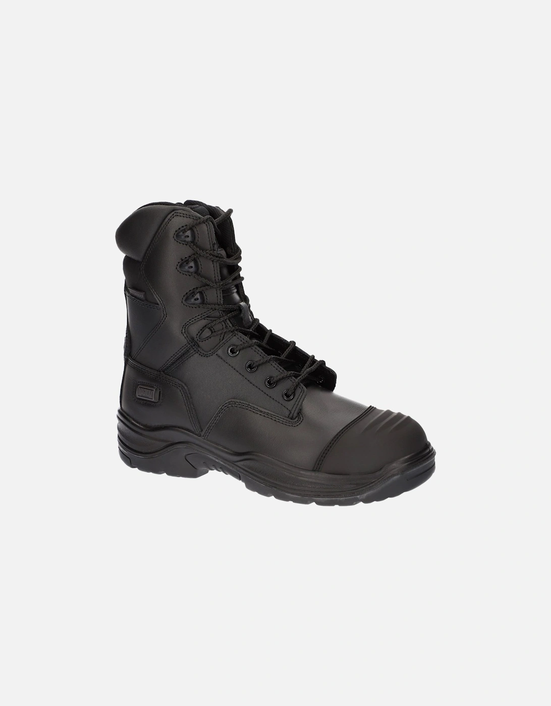 Rigmaster Side-Zip Leather Black Safety Boots