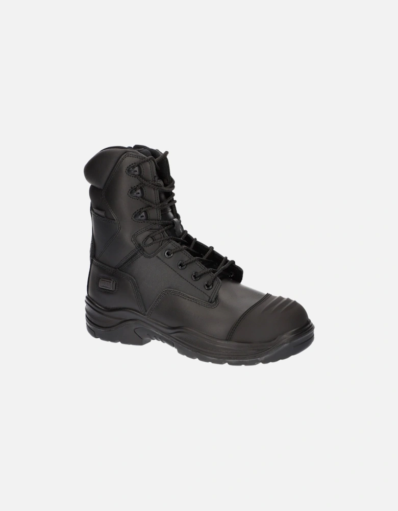 Rigmaster Side-Zip Leather Black Safety Boots