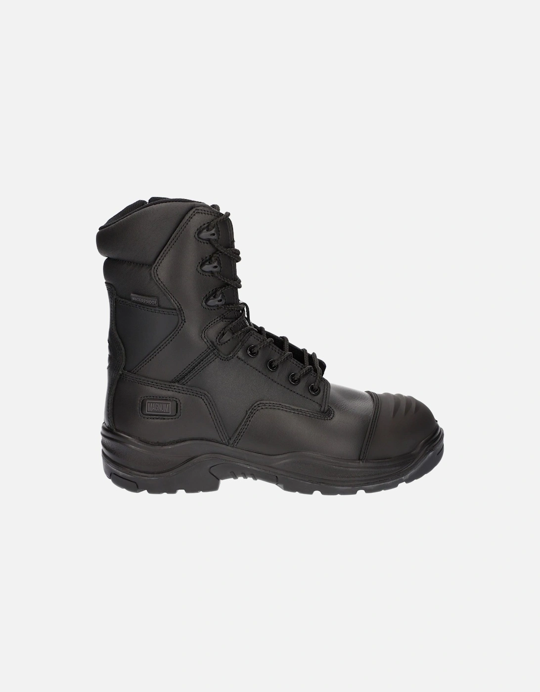 Rigmaster Side-Zip Leather Black Safety Boots