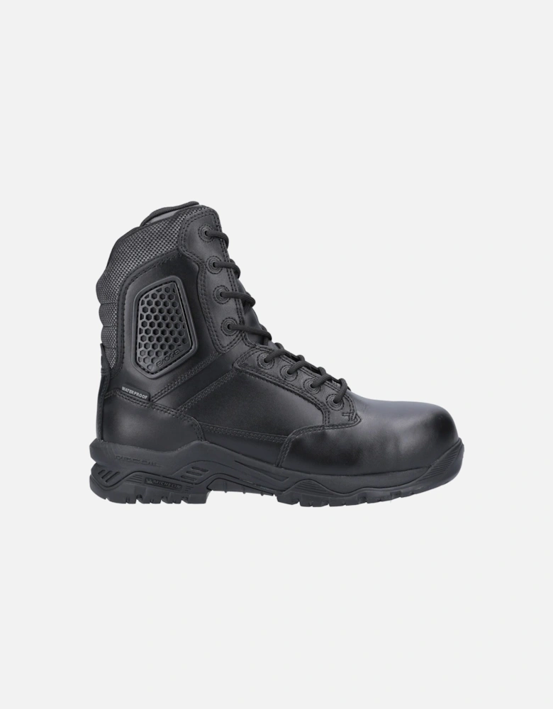 model Strike Force 8.0 Side-Zip CT CP WP Uniform Safety Boot Unisex in Black