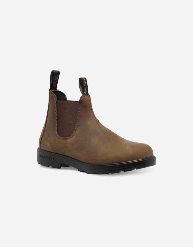 model Brunswick Nubuck Boots Male in Saddle Brown Nubuck