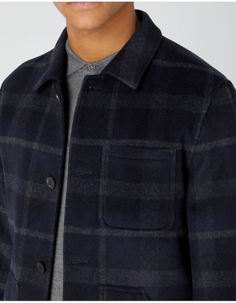 Wool Blend Jacket Navy