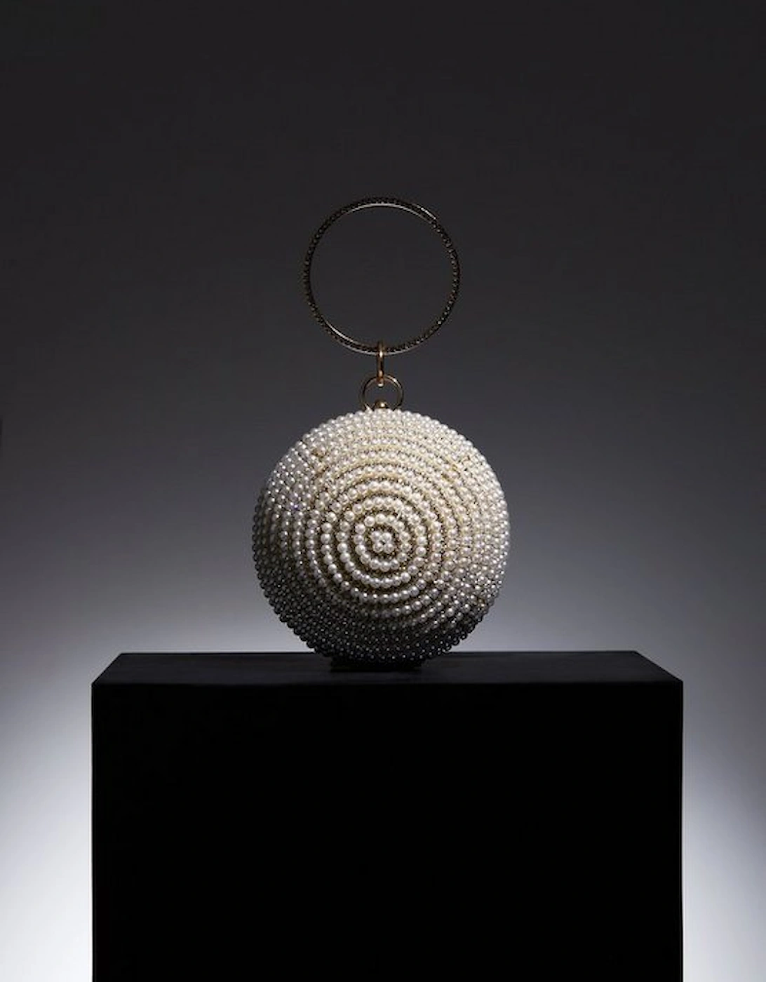 Pearl Embellished Ball Shaped Clutch Bag, 2 of 1