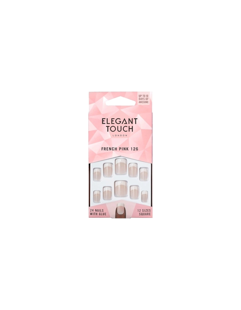 Natural French Nails - 126 (S) (Pink) - Elegant Touch