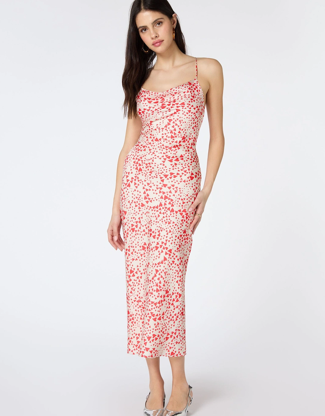 Riviera Midi Dress in Heart Print, 6 of 5