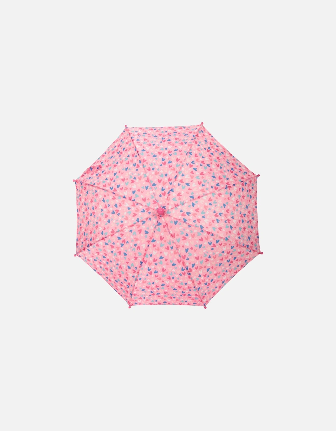 Childrens/Kids Hearts Stick Umbrella