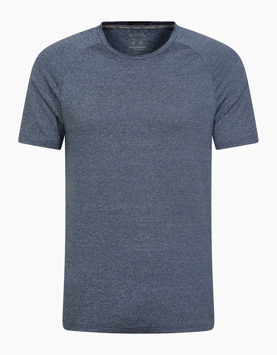 Mountain Warehouse Men's Navy Agra Striped Isocool T-Shirt - Size: 42