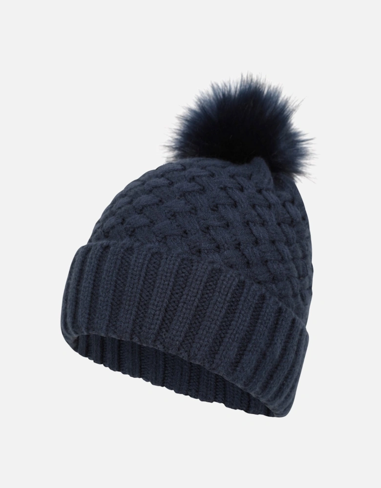 Womens/Ladies Lisbon Pom Pom Borg Lined Beanie