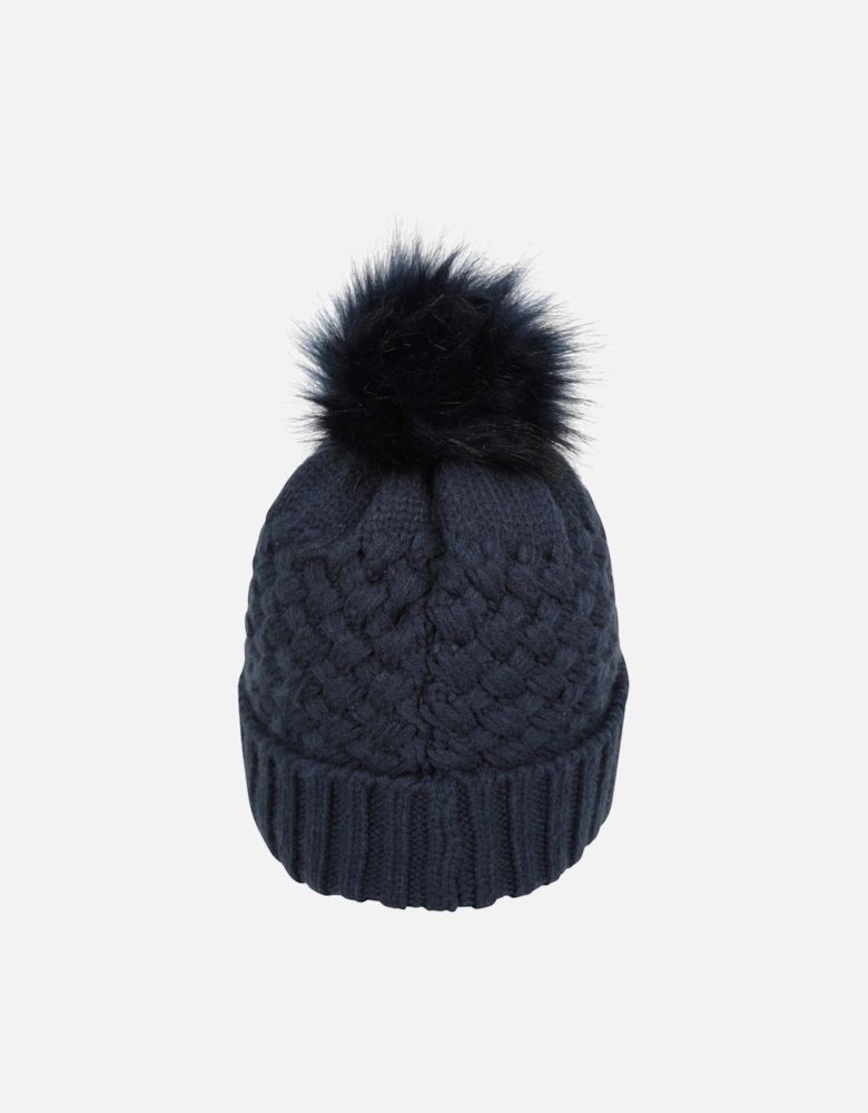 Womens/Ladies Lisbon Pom Pom Borg Lined Beanie